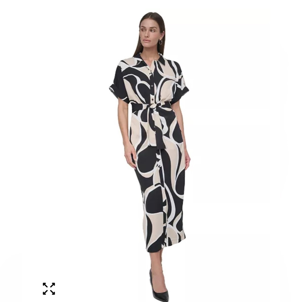 printed maxi shirt dress from DKNY, no tag, but never worn